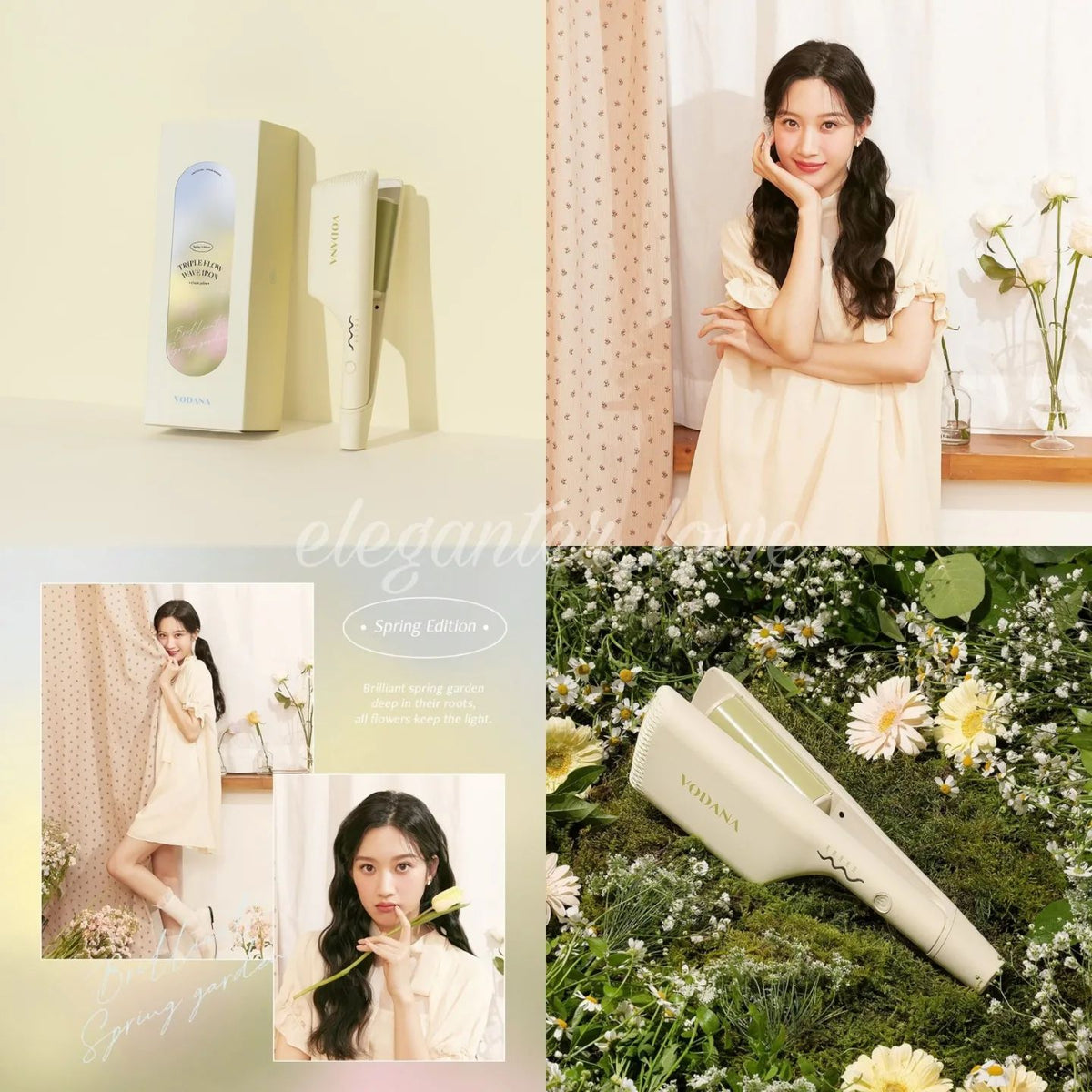VODANA Triple Flow Wave Iron cream yellow 40mm 